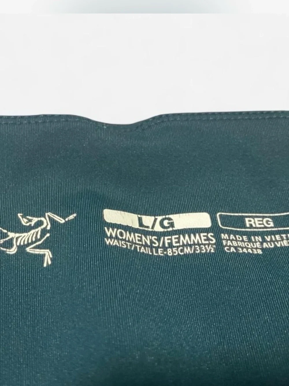 Arc'teryx Teal Women's Activewear performance hiking trail running leggings L